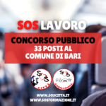 Sos Lavoro: Concorso al Comune di Bari per 33 posizioni lavorative